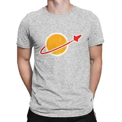 Classic Spaceman Vintage Lego Space 100% Cotton Men's T - Shirt - Round Collar, Short Sleeve Novelty Tee - S (Gray)