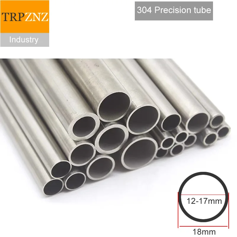 304 stainless steel tube precision pipe Outer diameter 18mm wall thick 0.5 1 1.5 2 3mm inner 17 16 15 14mm  tolerance 0.05mm
