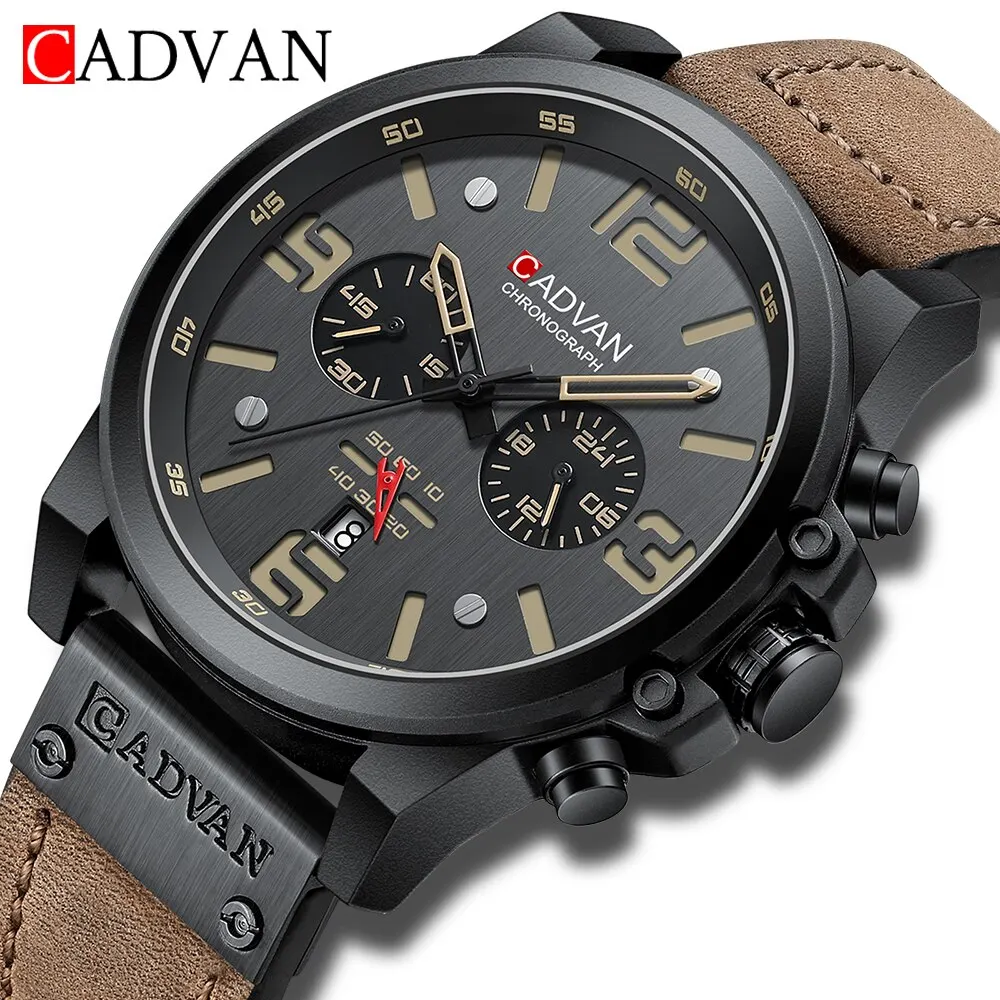 CADVANMensWatchesTopLuxuryBrandWaterproofSportWristWatchChronographQuartzMilitary