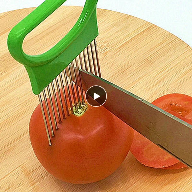Tomato Slicers Onion Fork Vegetables Slicer Shrendders Cutting Aid