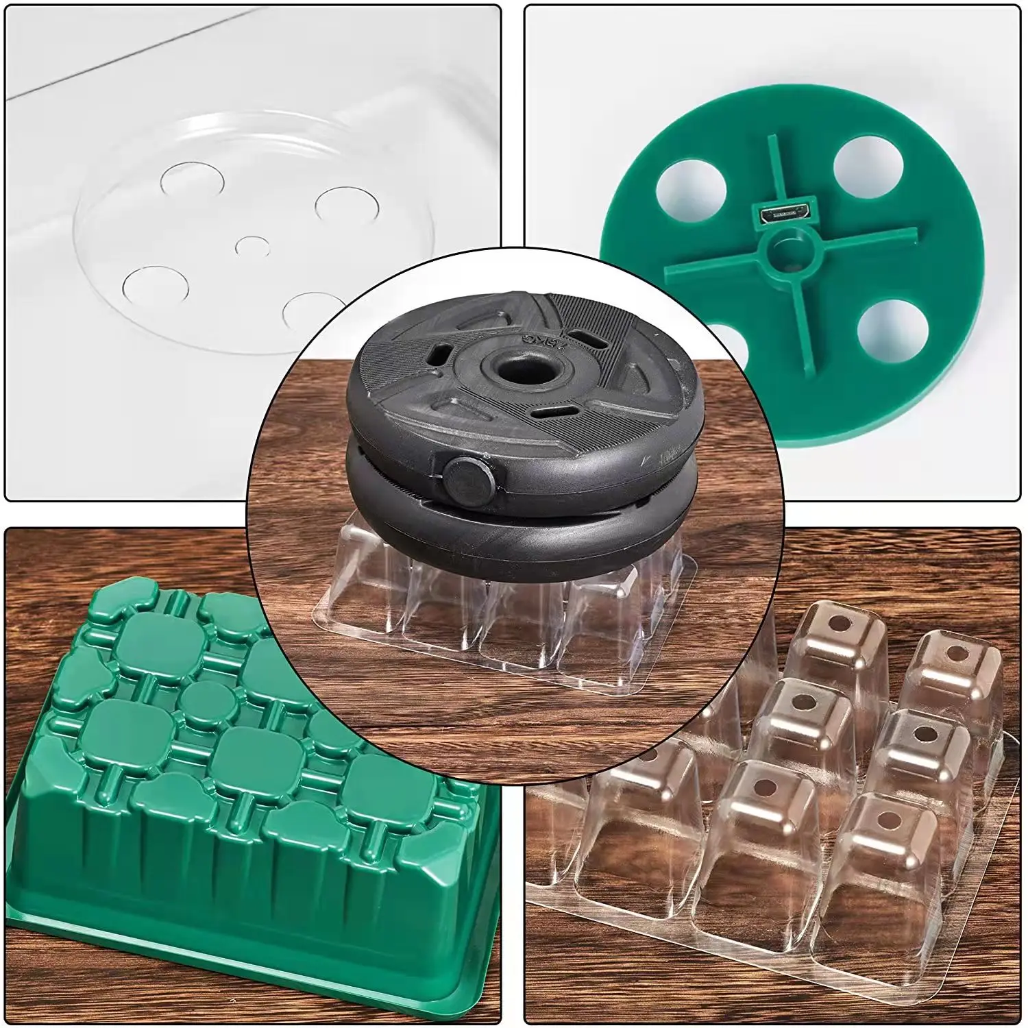 2022 12 Hole Seedling Trays Seed Starter Starter Plant Flower Grow Box Propagation For Gardening Grow Starting Germination Box