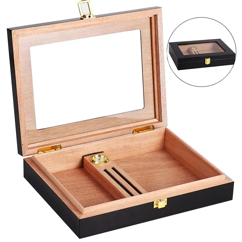 cigar-humidor-box-mini-portable-glass-top-handcrafted-cedar-wooden-cigar-cigarette-case-with-hygrometer-and-humidifier