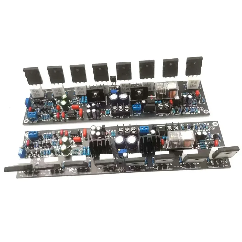 2Pcs E405 400W + 400W 도시바 2SA1943 2SC5200 고출력 HIFI 조정 가능한 클래스 A 증폭기 보드(보호 회로 포함)