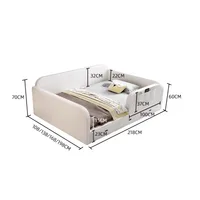 Chambre à coucher moderne lit esthétique luxe tête De lit enfants rangement 180x200 Cama De Lujo Para dortoir accessoires pour la maison 6