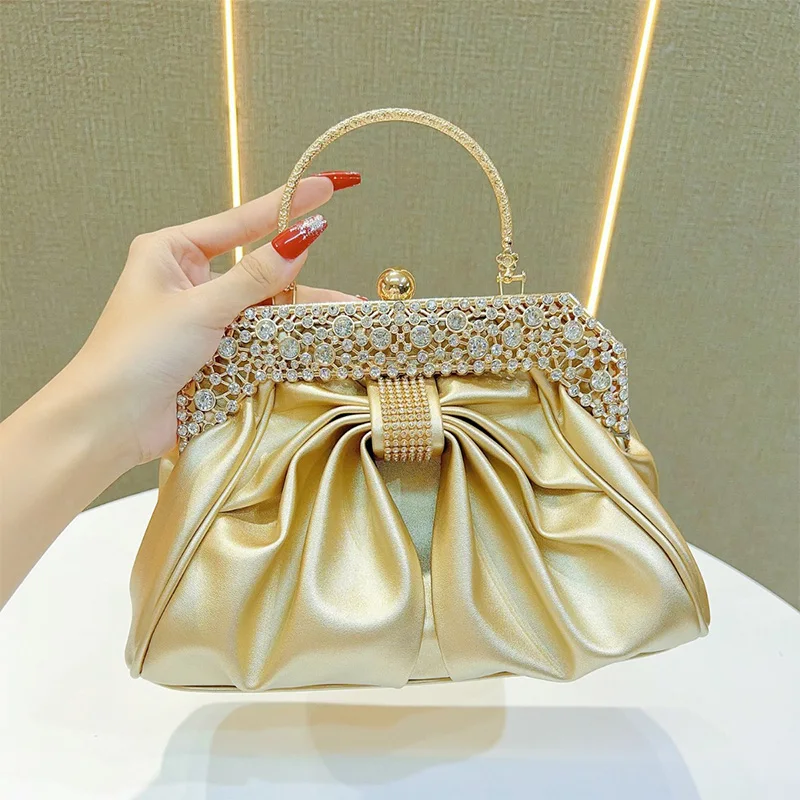 Dumpling Pouch Gold Chain Bag
