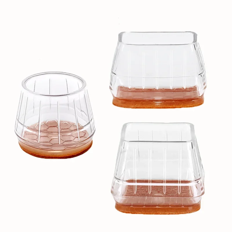 24/4pcs 의자 다리 캡 실리콘 발 보호대 패드 가구 테이블 커버 양말 플러그 커버 가구 레벨링 피트 홈 데코