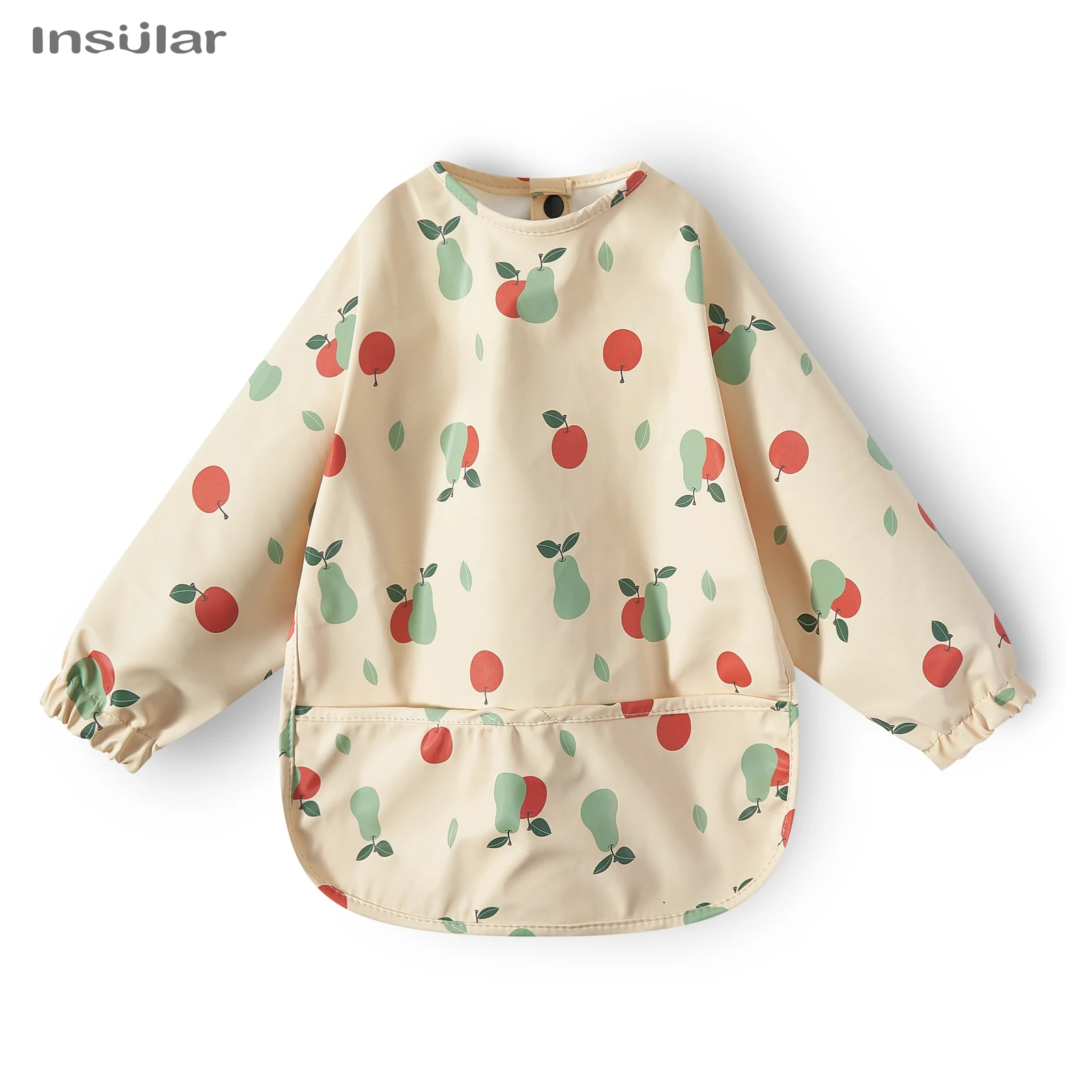 Waterproof Long Sleeve Baby Feeding Bib with Pocket