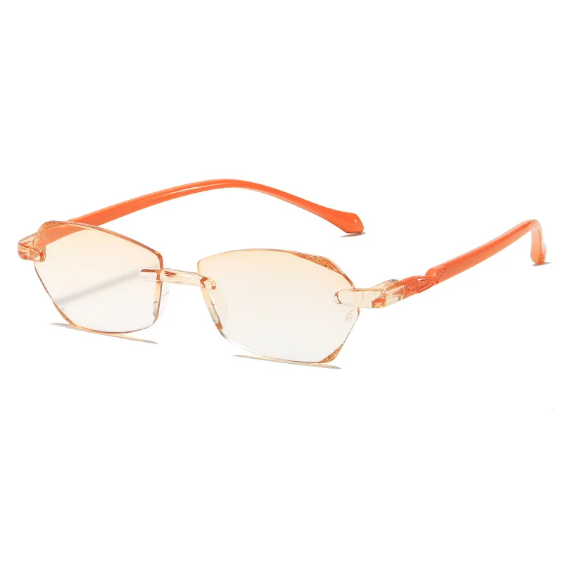 Elegant Rimless Vintage Frameless Diamond-Cut Women's Reading Glasses with Blue Light Protection