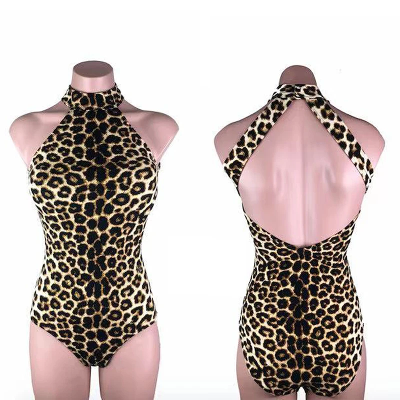 

Summer Leopard Latin Tops Backless Latin Dance Bodysuit Women Waltz Ballroom Dance Competition Tops Practice Costumes SL8605