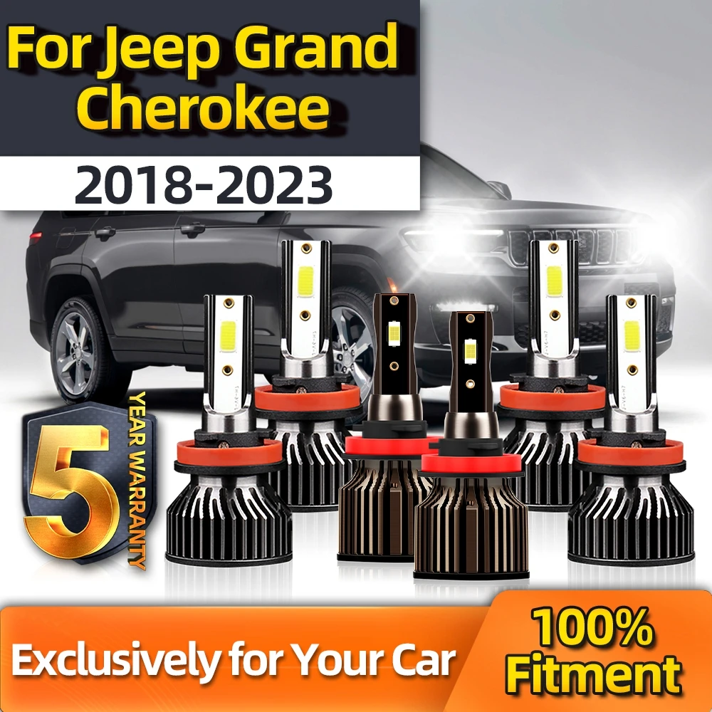 

Crossfox For Jeep Grand Cherokee Fog Light H11 Super Lights Plug-N-Play Bulbs LED Headlight Kit High/Low H11 H11 2018 2019-2023
