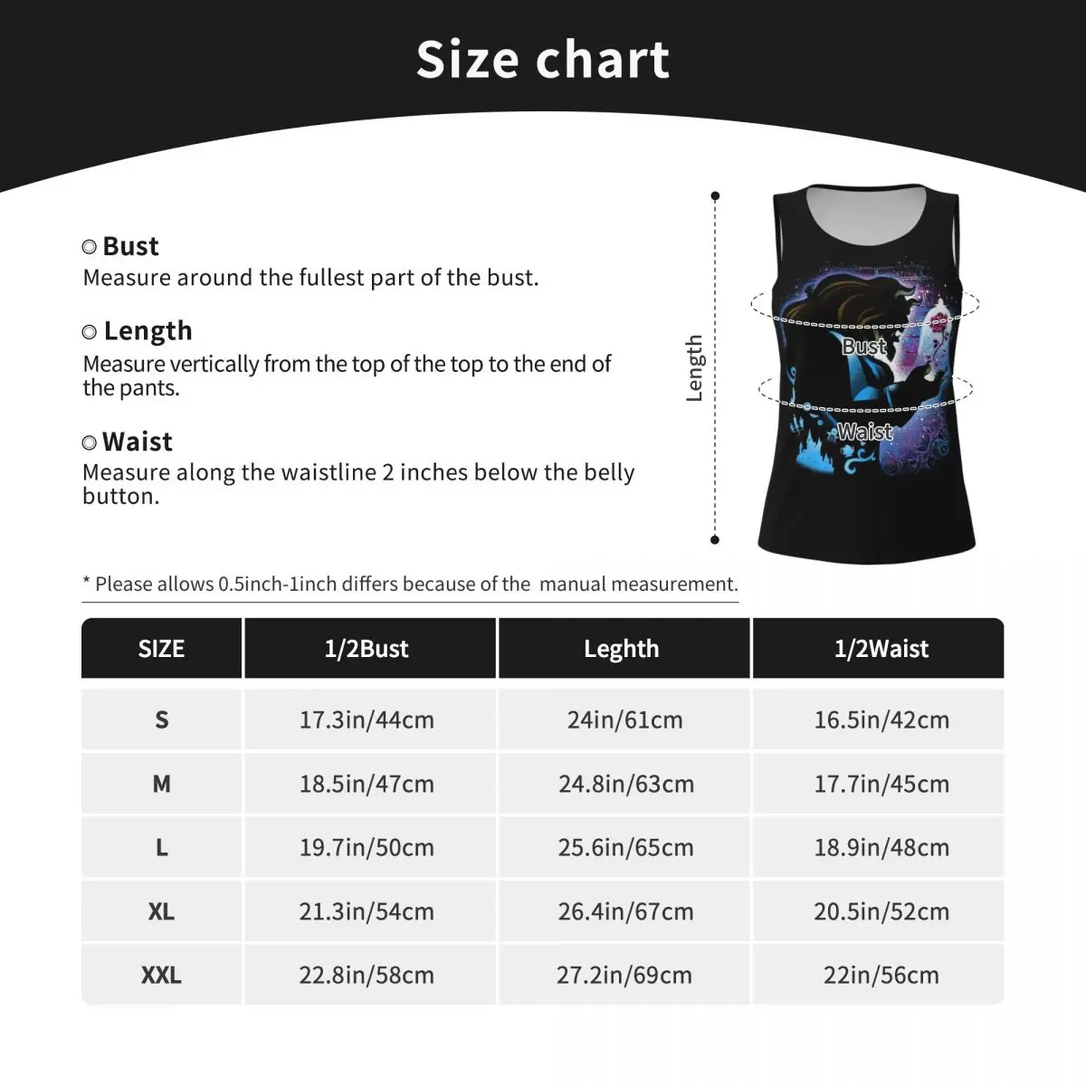 Beauty And The Beast Cartoon Yoga Shirts Women Athletic Running Tank Tops