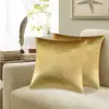 Gold Velvet Decorative Throw Pillow Covers, Couch, Sofa, Bed, Soft Cushion Covers,18x18, 2 Pack 6