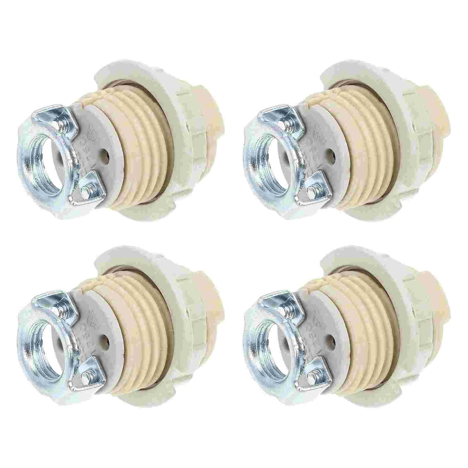 4 Pcs G9 Ceramic Lamp Holder Sockets Halogen Light Bulb Candlestick for Ceramics Base shell soap dish holder decor self draining dishes small ceramic no punching for bathroom sink ceramics shower