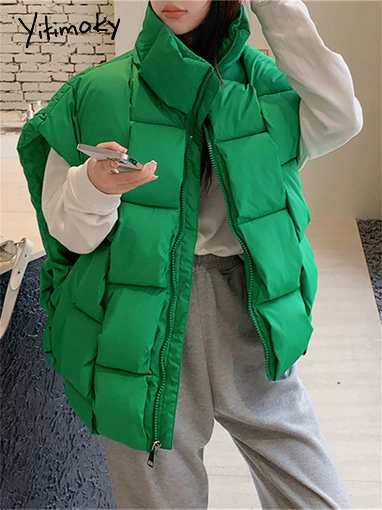 Yitimoky Winter Thicken Vests Jacket for Women Oversized Parkas