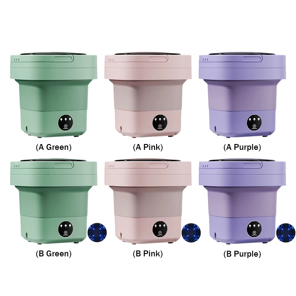 Portable Washing Machine Wash and Spin Dry Mini Washing Machine 3 Modes Compact for Camping Travel RV Self-Drive
