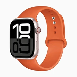 Premium Silicone Sport Band for Smartwatches - Versatile and Stylish Bracelet (Orange)