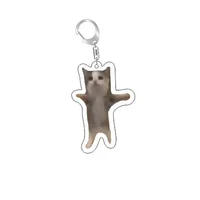 Funny Cat Memes Series Keychain Student Gift Bag Lanyard  Women's Bag Pendant Keychain Cute Things Cheap Gift For Best Friends 3