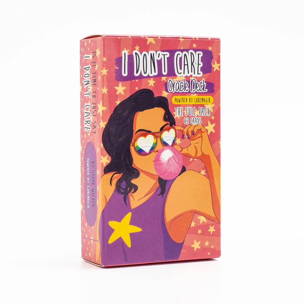 82 Cards I DON'T CARE Oracle Deck 10.3*6CM Fortune Telling Divination Tarot Cart With PDF GuideBook tarot cards