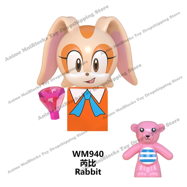 WM6086 WM6087 WM6088 LG1001 anime bricks Sonic Amy Rose Ray Storm Shadow building blocks mini action toy figures Children gifts Orange
