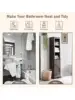 OKD Farmhouse Storage Cabinet with Adjustable Shelves and Storage Drawer Tall Linen Tower for Bathroom and Living Room D 6