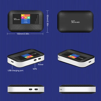 4G LTE Router Wireless Wifi Portable Modem 150Mbps 3000mAh Power Bank Car Mobile Wireless Router LCD Display SIM Card Router 6