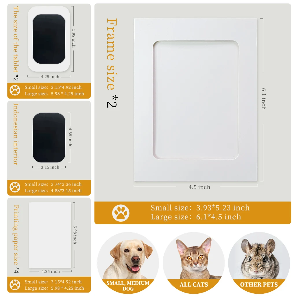 Pet Cat Dog Paw Print Ink Kit Pad Safe Non-toxic Baby Footprints Newborn Shower Handprint Easy Diy Clean Touch Inkless Souvenir