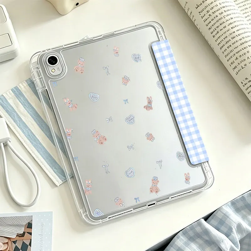 Ultra Durable Foldable Clear Tablet Case - Crystal Design