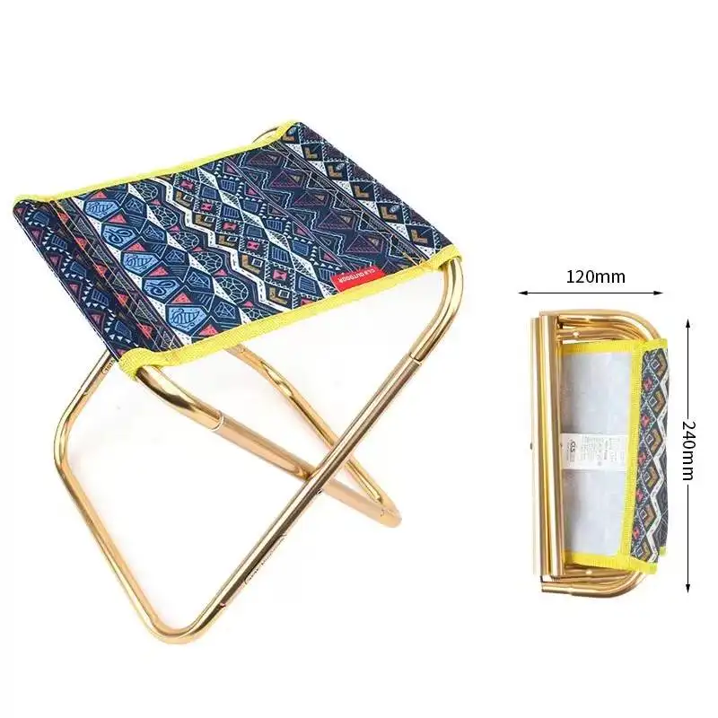Light Portable High Durable Outdoor Folding chair With Bag Outdoor Fold Aluminum Chair Stool Seat Fishing Camping BBQ Stool