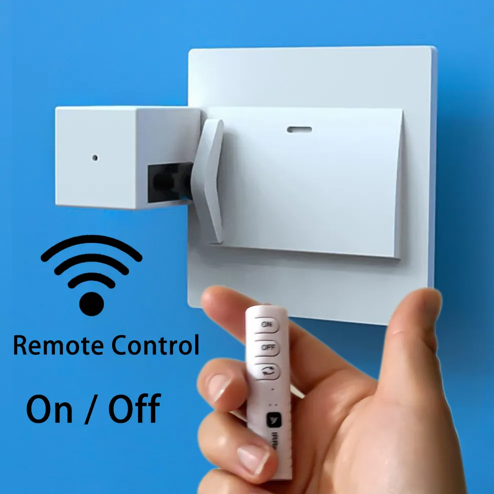 Wiring-free Wireless Remote control turn off lights smart Auto Press wall  switch Bot Automatic Physical Click Switch fingerrobot - AliExpress