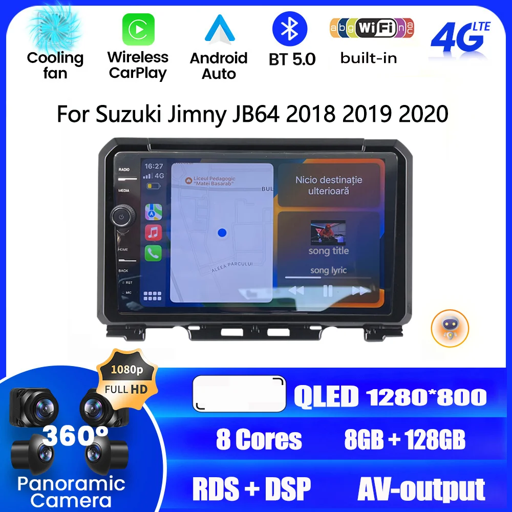 

For Suzuki Jimny JB64 2018 2019 2020 Car Radio Stereo Multimedia Navigation GPS Video Player DSP Wireless Carplay 4G 1280*800