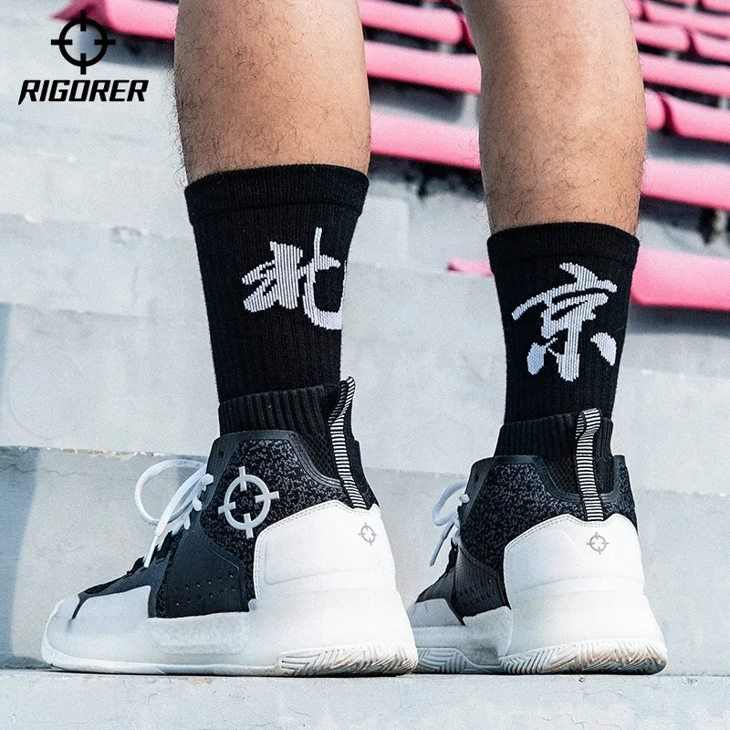 

RIGORER Basketball Socks Chinese Characters Chinese City Ventilate Football Socks Soccer Running Socks For Men