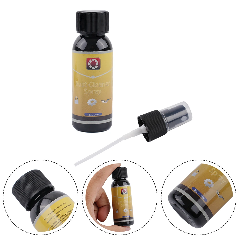 Car Rust Remover Spray Metal Surface Chrome Paint Car Cleaning Anti-rust Lubricant Care Tools 1pc 30ml