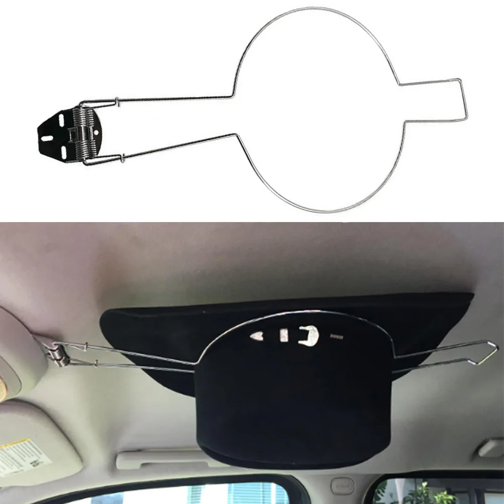 2-Pack Magnetic Cowboy Hat Holders For Car Headrest - PU Leather Hat Clips For Truck & Vehicle