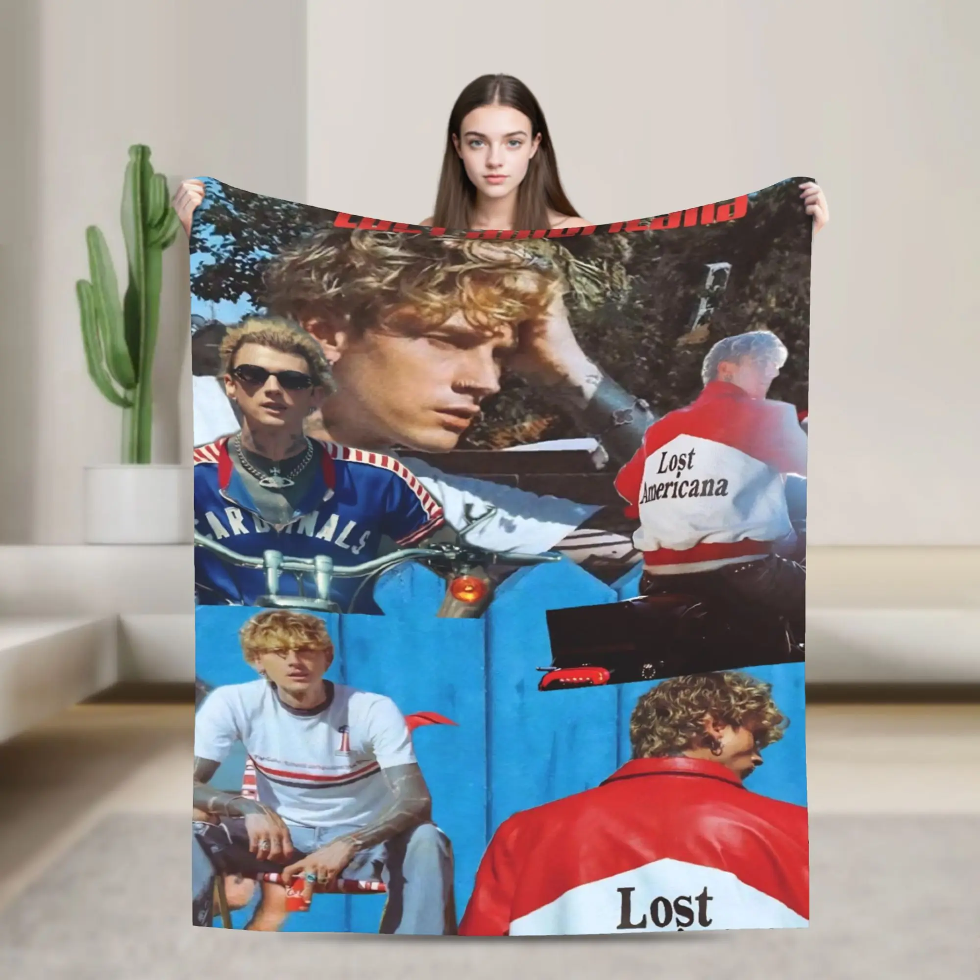 Mgk Rug MGK Lost Americana Tour 2025-2026 Blanket Multiple Sizes Soft and ...