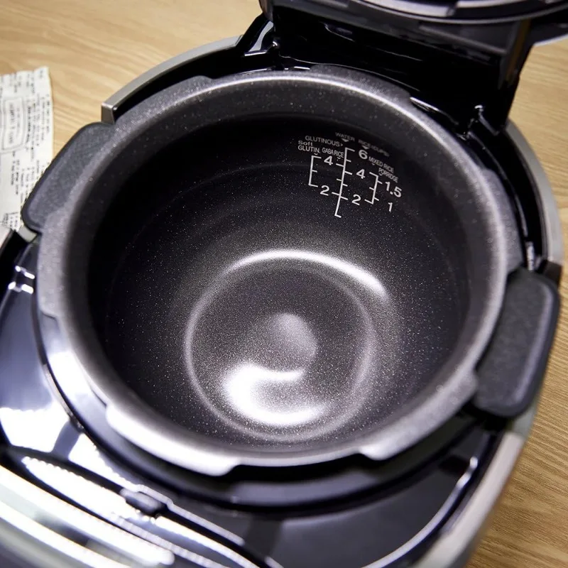 Induction heating pressure rice cooker with non-stick inner pot 21 menus fuzzy logic technology 3voice guides automatic cleaning 4