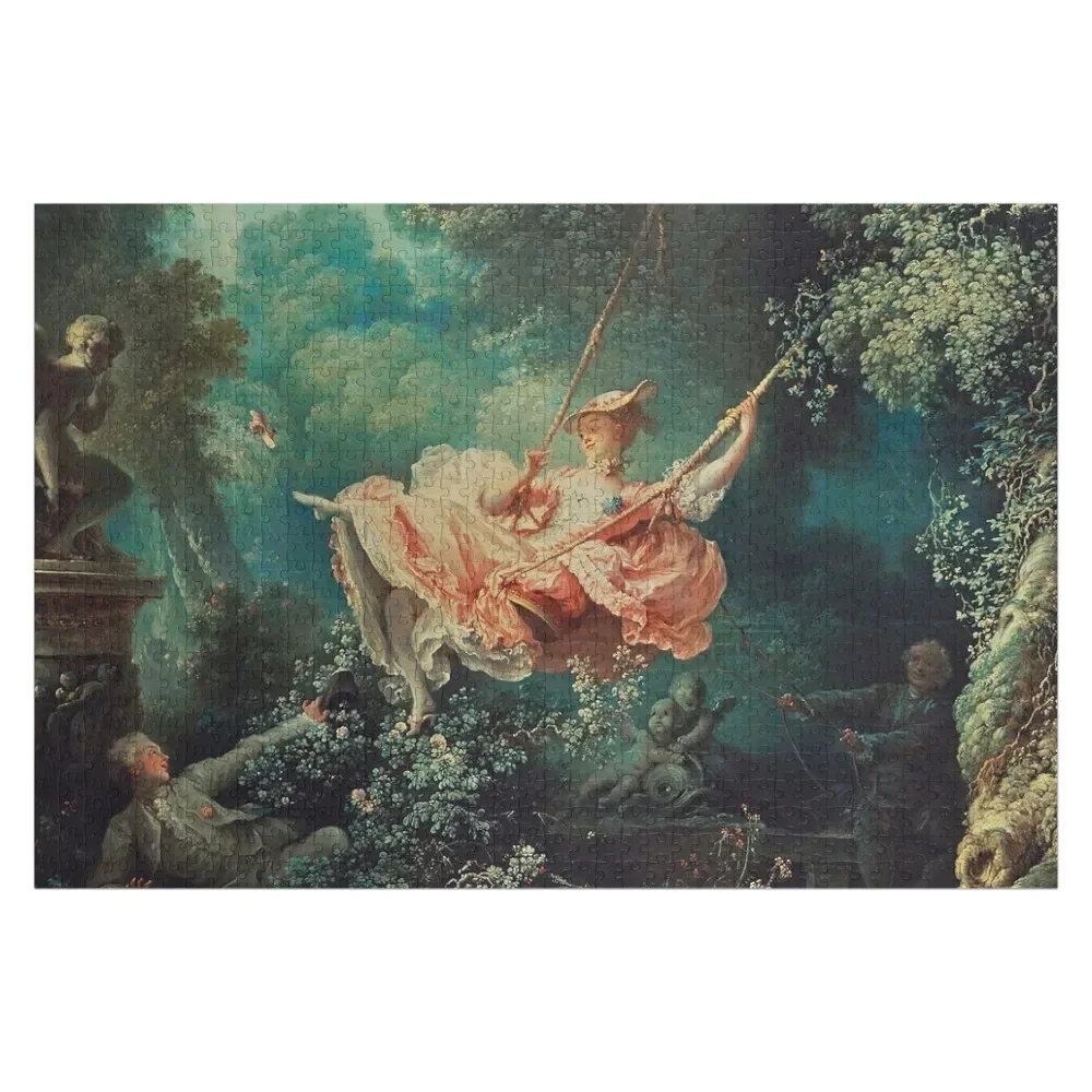

The Swing Painting - Jean-Honoré Fragonard Jigsaw Puzzle Animal Wooden Compositions For Children Puzzle