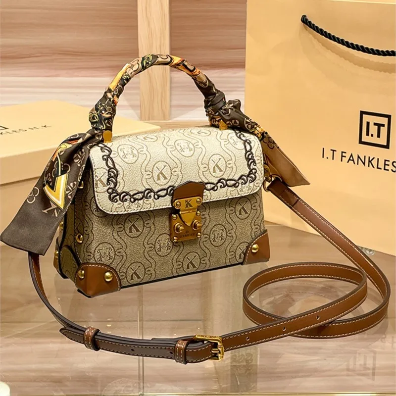 حقيبة يد من الجلد الطبيعي للنساء ، حقيبة كروس عصري...