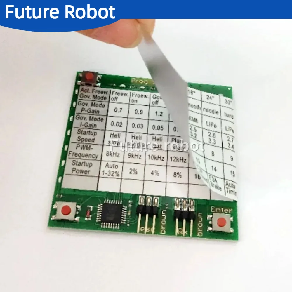 Connecteurs et composants électroniques de la carte de programmation ESC YPG pour Hobbyking YEP - GARTT en gros plan.