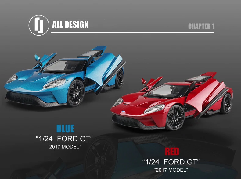 Ford GT 2017 Supercar 1:24 Ölçekli Model Araba
