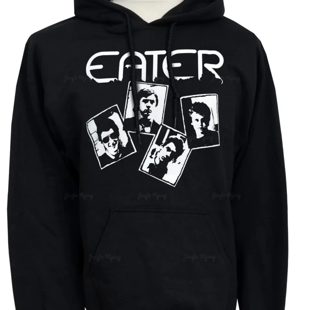 Eater Unisex Punk Felpa Con Cappuccio Polaroid 1977 British Punk Band Maniche Lunghe T-Shirt Da Uomo In Cotone Pre Ristretto
