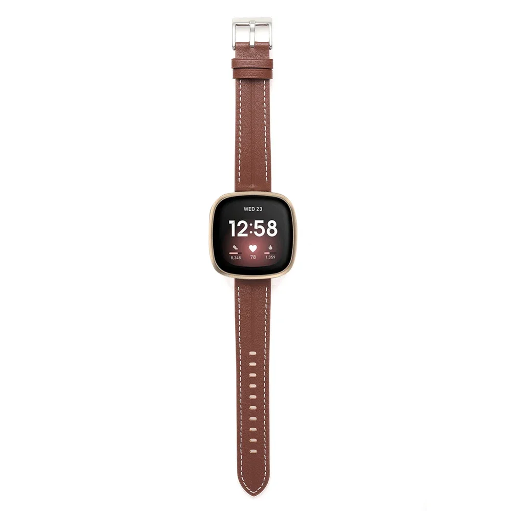 Premium Genuine Leather Smart Watch Strap with Pin Buckle