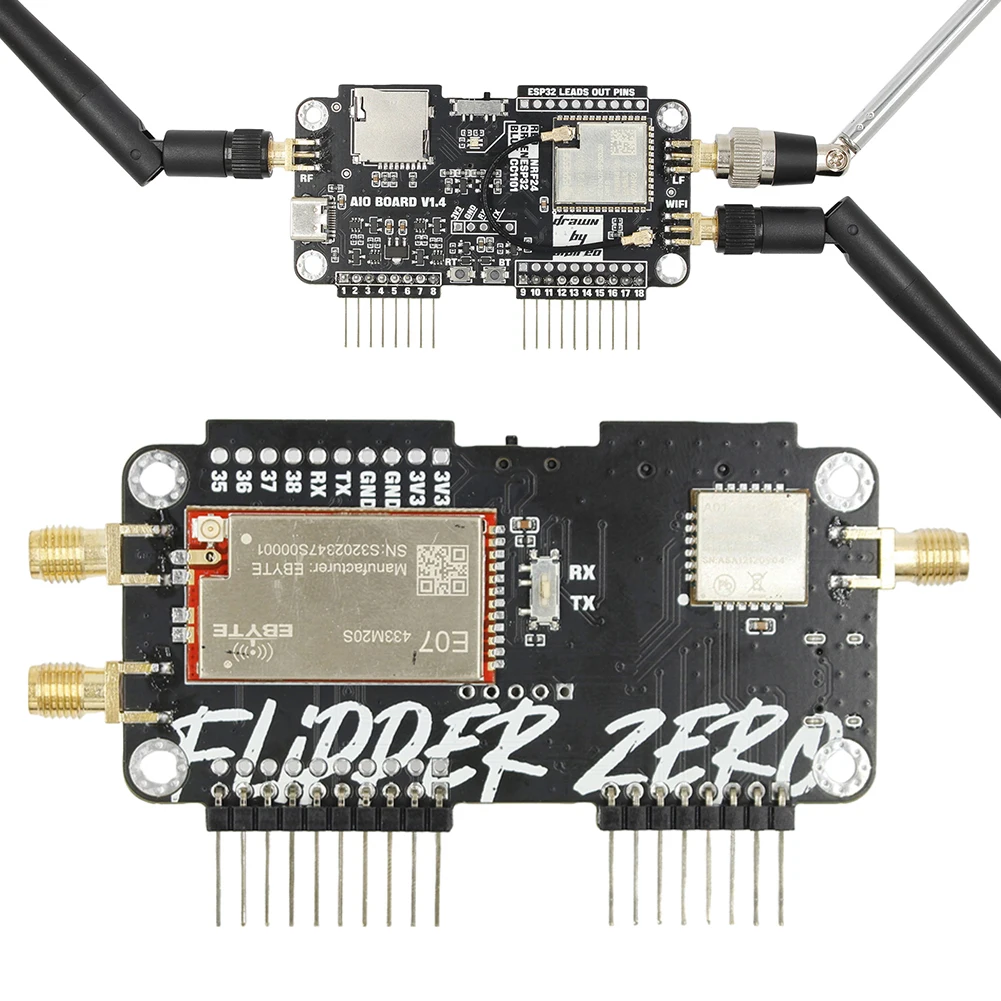 WiFi Devboard For Flipper Zero – 4-in-1 ESP32 + NRF24 + CC1101 Wireless Board With Black Magic Firmware & Silicone Case