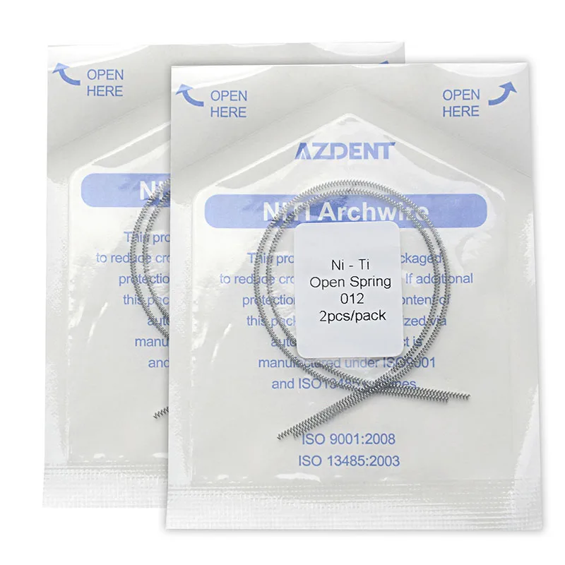 5 Packungen AZDENT Dental Kieferorthopädische offene Feder Niti elastische Schraubenfedern Größe 0,008/0,010/0,012/0,014*180 mm 2 Stück/Packung Zahnmedizin – Detail 7