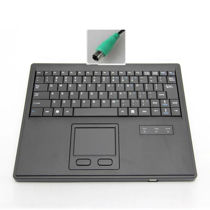 Novo Teclado Industrial 87 Teclas Pequeno Teclado Touchpad Mouse.