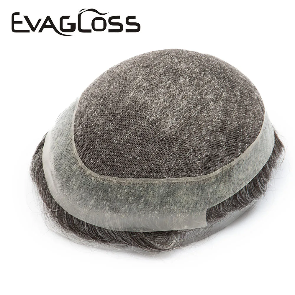 Breathable Lace Men's Capillary Prothesis Durable Australia Style Toupee Men Human Hair Prosthesis Replacement System for Men 3