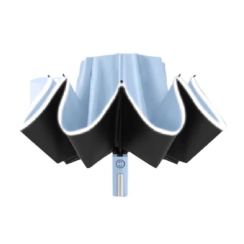 

Ветрозащитный Зонт от дождя и солнца, зонт заднего вида со светоотражающей полосой, складной зонт для путешествий, прочный, простой в использовании