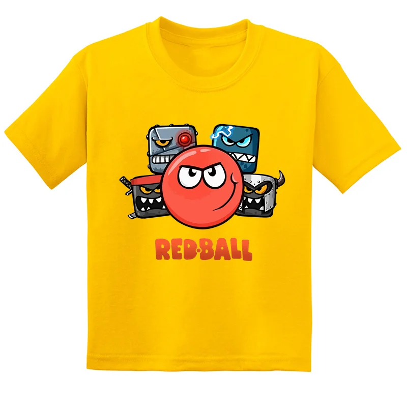 Hot Sale Red Ball 4 Print Cartoon Kids T-shirt Funny Baby Boys Girls Clothes Summer Fashion Children Cotton Short Sleeve T shirt 5