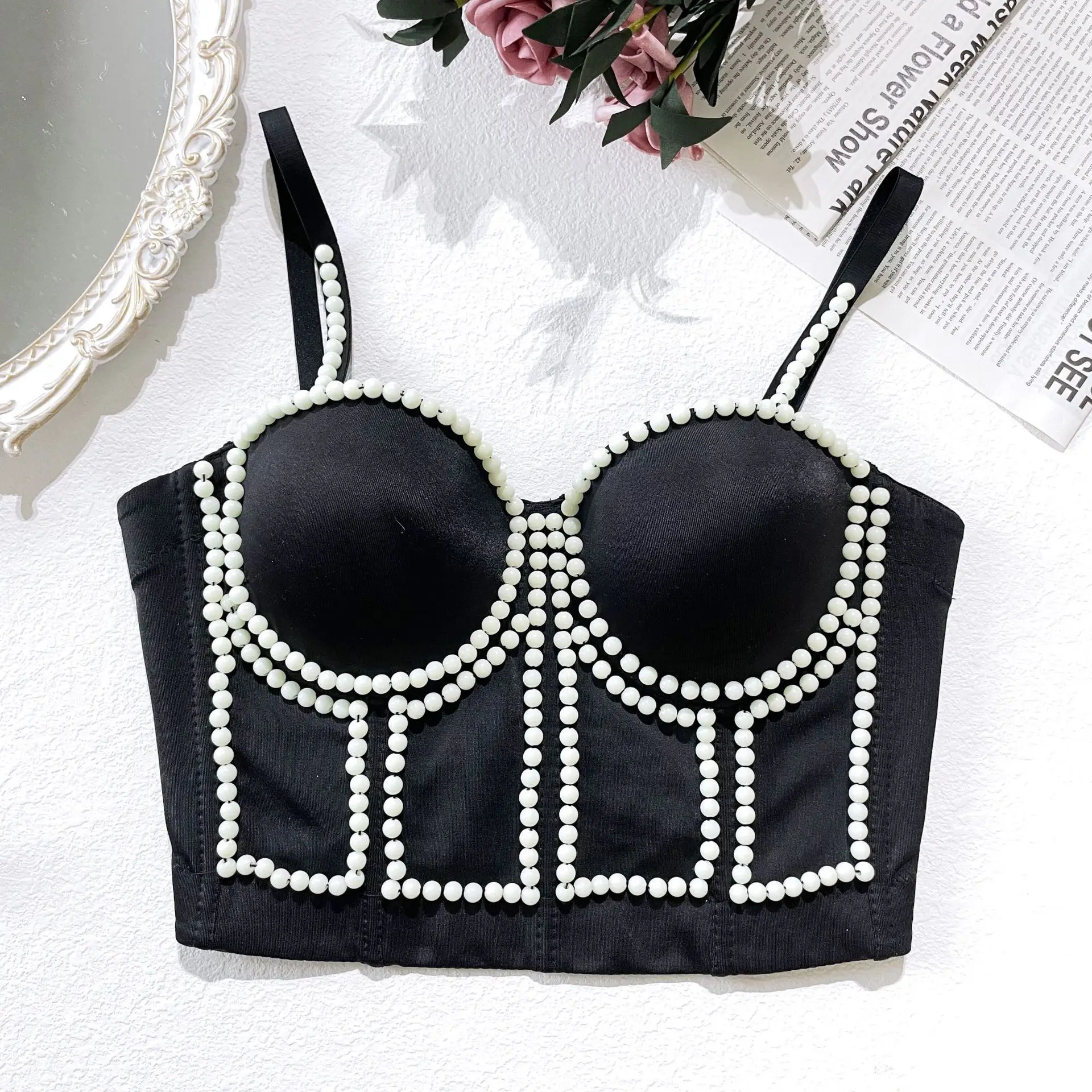 2023 Sexy Bra Women performance clothes Luxury diamond beaded stage  clothing Night Club Party Female Tank Tops Y3844 - AliExpress