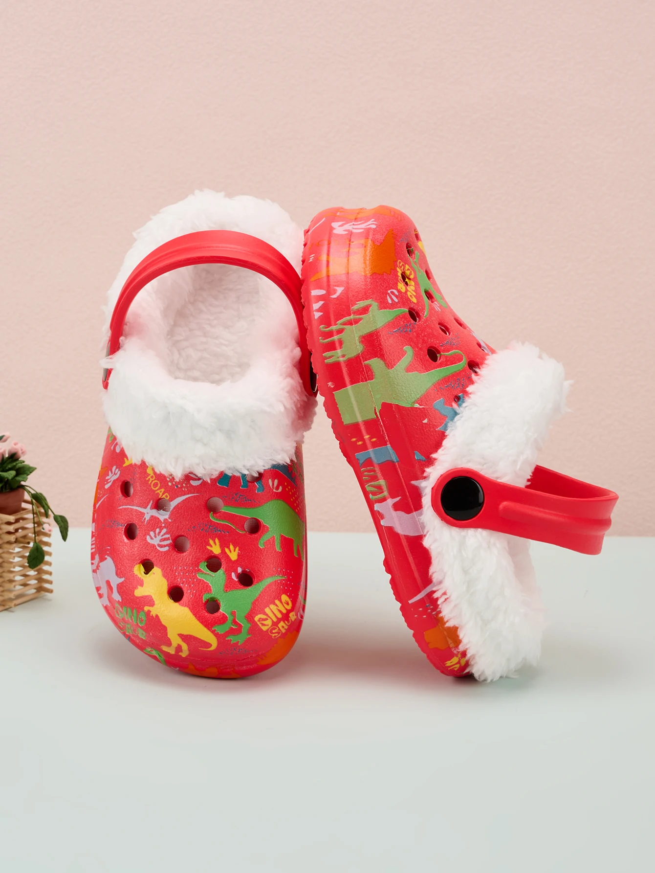 Autumn Winter Boys Girls Home Shoes With Plush Holes eva house slippers