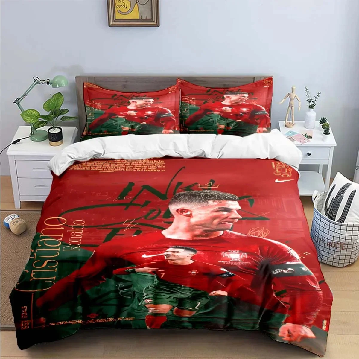 Cristiano Ronaldo-o Bedding Set Duvet Set Single Double Bed King Size Bed Set Adult boys Bedroom Duvet Cover Pillow Case 3